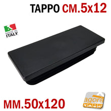 Carica l'immagine nel visualizzatore di Gallery, tappi neri tappo nero puntali alettati inserti per tubi