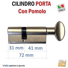 Carica l'immagine nel visualizzatore di Gallery, CILINDRO YALE PER PORTA POMOLO EUROCILINDRO PER SERRATURE PORTA 74mm 30/40 NICHELATO ROSETTA decentrato 74mm 41-31