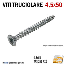 Carica l'immagine nel visualizzatore di Gallery, VITI da LEGNO TESTA SVASATA TRUCIOLARE MDF PZD 4,5 X 50
VITE TPS ZNB 200pz vite per truciolati professionale alta qualità