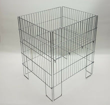 Carica l'immagine nel visualizzatore di Gallery, CESTA ESPOSITORE BANCARELLA PIEGHEVOLE IN FILO 50X60 ESPOSITRICE RIPIANO MOBILE vista sfondo