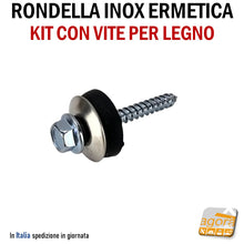 Carica l'immagine nel visualizzatore di Gallery, viti per coperture per tetti gazebi lamiere onduline policarbonati plex tetto