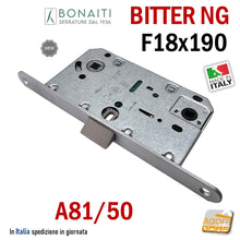 Carica l'immagine nel visualizzatore di Gallery, serratura Bonaiti BITTER x bagno interasse 96mm entrata 50mm A81