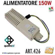 Carica l'immagine nel visualizzatore di Gallery, ALIMENTATORE 150W QUATTROBI ART.426 PER FARI NEGOZIO 230V DRIVER PER FARETTI FARO ILLUMINAZIONE NEGOZI