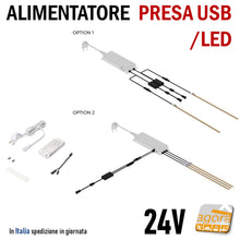 Load image into Gallery viewer, Alimentatore per strip LED EMUCA LED SMART 24V DC per luci led presa USB plugy DRIVER EAN 8432393320892