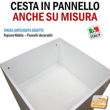 Load image into Gallery viewer, BANCARELLA CESTA ESPOSITORE CESTONE PER NEGOZI CHIUSA ANTICADUTA SU MISURA E DECORABILE