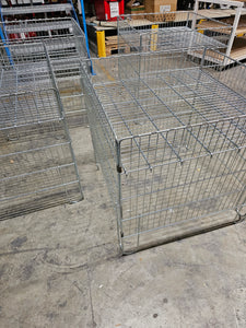 cesta per negozi cestino pieghevole bancarella in filo acciaio cromata in metallo cestone espositivo arredamento negozio