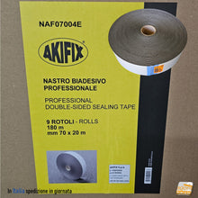 Carica l'immagine nel visualizzatore di Gallery, Nastro Biadesivo per cartongesso 70mm x 20 metri rotolo 7cm 20mt professionale ctg biadesivizzato promozione