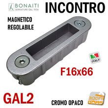 Carica l'immagine nel visualizzatore di Gallery, Riscontro Gaccia Bonaiti GAL2 Magnetica mm 66x16 Contropiastra per Serrature FIVE SMART FORTY NG FRANCE frontale 16x66mm 4GAL200095