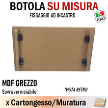 Carica l'immagine nel visualizzatore di Gallery, botola apribile anta sportello ispezionabile per arrivo valvole riscaldamento a pavimento quadri elettrici costruita a misura