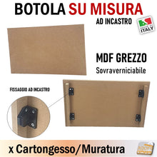 Carica l'immagine nel visualizzatore di Gallery, botola apribile anta sportello ispezionabile per arrivo valvole riscaldamento a pavimento quadri elettrici poco profonda compatta piccola leggera