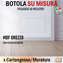 Carica l'immagine nel visualizzatore di Gallery, botola apribile anta sportello ispezionabile per arrivo valvole riscaldamento a pavimento quadri elettrici nascondi vano per cartongesso e muratura