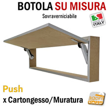 Carica l'immagine nel visualizzatore di Gallery, SPORTELLO BOTOLA INCASSO A FILO PUSH CARTONGESSO / MURO SU MISURA RIBALTA VERSO L'ALTO misure personalizzate
