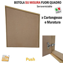 Carica l'immagine nel visualizzatore di Gallery, SPORTELLO BOTOLA INCASSO A FILO PUSH CARTONGESSO / MURO SU MISURA INCLINATA FUORI QUADRO misure personalizzate