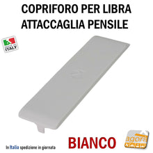 Carica l'immagine nel visualizzatore di Gallery, COPRIFORO X ATTACCAGLIA PER PENSILE CUCINA H1 LIBRA CC5 BIANCO copertura cover per gancio supporto pensili cucina ferramenta livenza 63467010AB bianco white