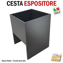 Carica l'immagine nel visualizzatore di Gallery, bancarella per negozi cestone cesta cestino contenitore espositore su misura smontabile robusto affidabile spostabile