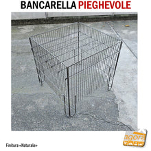 Carica l'immagine nel visualizzatore di Gallery, BANCARELLA PIEGHEVOLE 80x80x80H ESPOSITORE CESTA CESTONE CON RIPIANO MOBILE X NEGOZI