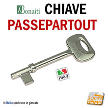 Carica l'immagine nel visualizzatore di Gallery, chiavi porte porta CHIAVE X SERRATURA PORTA INTERNA BONAITI PASSEPARTOUT PATENT IN METALLO CROMO CROMATA PATENT - door keys door KEY X INTERNAL DOOR LOCK BONAITI PATENT METAL PATENT CROME PASSPARTU