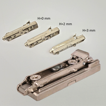 Carica l'immagine nel visualizzatore di Gallery, BASE DOMI H=0 H=2 H=3 Con Viti EURO Pluri Regolabile basetta per cerniere SALICE BAPGR duomatic non a croce lunga longitudinale rapid click attacco rapido