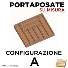 Carica l'immagine nel visualizzatore di Gallery, portaposate divisori vaschetta per posate cucina su misura robusto bello di design verniciato in tinta con scomparti a scelta