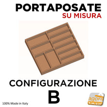 Carica l'immagine nel visualizzatore di Gallery, portaposate divisori vaschetta per posate cucina su misura robusto bello di design verniciato in tinta con scomparti a scelta porta minuterie per cassetti