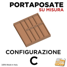 Carica l'immagine nel visualizzatore di Gallery, portaposate divisori vaschetta per posate cucina su misura robusto bello di design verniciato in tinta con scomparti a scelta accessori cucina di livello