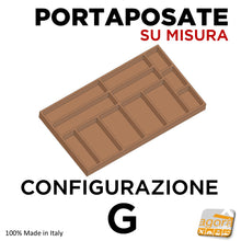Carica l'immagine nel visualizzatore di Gallery, Portaposate su misura a misura disegno personalizzato dimensioni speciali costruito a progetto porta posate mestoli cucchiai vaschetta per cassetti cucina