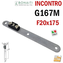 Carica l'immagine nel visualizzatore di Gallery, CONTROPIASTRA RISCONTRO
INCONTRO GACCIA BONAITI Modello G167M PER SERRATURE BONAITI MAGNETICHE FRANCE F80 F85 MAGNETICA 20x175mm