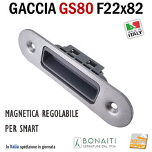 Load image into Gallery viewer, Riscontro Gaccia Bonaiti GS80 Magnetica Contropiastra per Serrature SMART Regolabile Cromo Opaco 4GS8000495