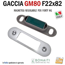 Carica l'immagine nel visualizzatore di Gallery, Riscontro Gaccia Bonaiti GM80 Magnetica Contropiastra per Serrature FORTY NG Regolabile
