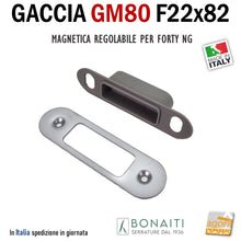 Carica l'immagine nel visualizzatore di Gallery, 4GM8000495 Riscontro Gaccia Bonaiti GM80 Magnetica Contropiastra per Serrature FORTY NG Regolabile