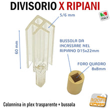 Load image into Gallery viewer, colonnina divisoria per irpiani con bussola per creare una barriera anticaduta oggetti esposizione negozi