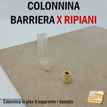 Load image into Gallery viewer, giunzione angolare colonnina plex trasparente 6cm angolo