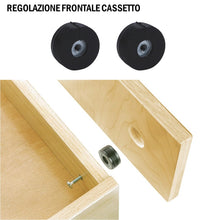 Carica l'immagine nel visualizzatore di Gallery, ECCENTRICO PER LA REGOLAZIONE DEL FRONTALE DEL CASSETTO BUSSOLA REGOLABILE WURTH D25X12