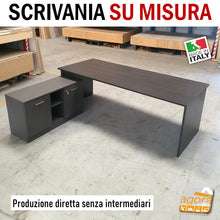 Carica l'immagine nel visualizzatore di Gallery, SCRIVANIA MOBILE CASA-UFFICIO SU MISURA PIANO E ARMADIETTO PERSONALIZZATO