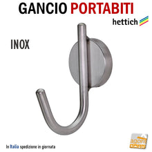 Carica l'immagine nel visualizzatore di Gallery, PORTABITI APPENDINO APPENDIABITI INOX FISSAGGIO A PARETE INVISIBILE D8 X100MM appendiabito fissaggio invisibile senza viti nascosto di design robusto professionale per bar ristoranti negozi in genere ganci per muro pareti per borse vestiti giacche giacca 4023149444128