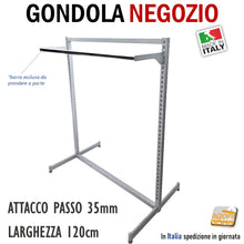 Load image into Gallery viewer, GONDOLA APPENDIABITI ARREDO NEGOZIO ABBIGLIAMENTO PORTABITI STENDER GF professionale