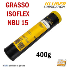 Load image into Gallery viewer, GRASSO LUBRIFICANTE KLUBER ISOFLEX NBU 15 art.0040260591 CARTUCCIA 400GR grassi lubrificanti per mandrini cnc macchinari