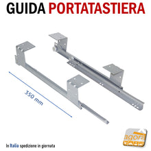 Carica l'immagine nel visualizzatore di Gallery, GUIDA SOTTOPIANO PORTATASTIERA PER PC ESTRAIBILE ATTACCO SOTTO SCRIVANIA piano aggiuntivo pianetto ripiano mobile sotto banco per tastiera negozio ufficio casa