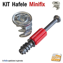 Carica l'immagine nel visualizzatore di Gallery, Giuntione per Pannelli Minifix KIT GIUNTO+PERNO Hafele D15 L34mm SP19