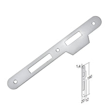 Carica l'immagine nel visualizzatore di Gallery, Riscontro Gaccia Bonaiti 190x20 G217 con ALA cromo opaco x Serrature 2001 Meccaniche Contropiastra 4G21700095 door latch