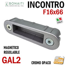 Carica l'immagine nel visualizzatore di Gallery, Riscontro Gaccia Bonaiti GAL2 Magnetica mm 66x16 Contropiastra per Serrature FIVE SMART FORTY NG FRANCE frontale 16x66mm