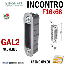 Carica l'immagine nel visualizzatore di Gallery, Riscontro Gaccia Bonaiti GAL2 Magnetica mm 66x16 Contropiastra per Serrature FIVE SMART FORTY NG FRANCE