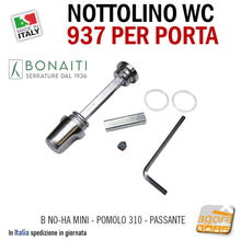 Carica l'immagine nel visualizzatore di Gallery, nottolino per libero occupato serratura porta bagno quadrotto moneta libero occupato Bonaiti ART 310