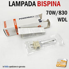 Carica l'immagine nel visualizzatore di Gallery, Lampada 70w/830 WDL G12 OSRAM HCI-T per faro da negozio e locale attacco Bispina warm light ricambio luci negozio