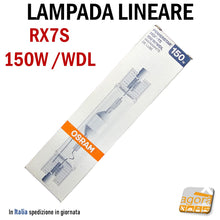 Load image into Gallery viewer, lampada negozi lampade lampadina faretti fari lineare attacco RX7s 150W/WDL OSRAM HQI-TS Warm White DELUXE