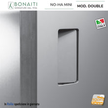 Load image into Gallery viewer, Maniglia invisibile porte senza serratura Bonaiti Double B NO HA MINI nascosta incassata porte rasomuro rasoparete filomuro armadi cassetti cassettiere cabine armadio