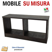 Carica l'immagine nel visualizzatore di Gallery, mobiletto su misura armadietto a giorno porta riviste mobile ufficio showroom parrucchiere albergo hotel ingresso casa depliant misure personalizzate design moderno