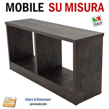 Carica l'immagine nel visualizzatore di Gallery, mobiletto su misura armadietto a giorno porta riviste mobile ufficio showroom parrucchiere albergo hotel ingresso casa depliant misure personalizzate a scelta