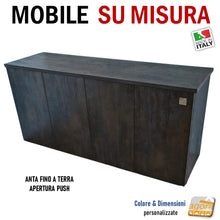 Load image into Gallery viewer, Mobiletto artigianale su misura per la casa, realizzato in legno massello di alta qualità. Ideale per soggiorno o camera da letto, con cassetti e ripiani personalizzati. Arredamento su misura elegante e resistente, perfetto per chi cerca soluzioni pratiche e design italiano.