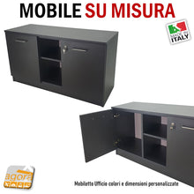 Carica l'immagine nel visualizzatore di Gallery, PRODUZIONE MOBILI SU MISURA FALEGNAMERIA COSTRUZIONI ARMADI ARMADIETTI MISURE PERSONALIZZATE COLORE FINITURA MODELLO